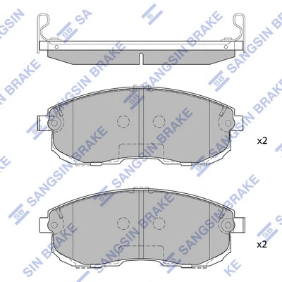 Brake Pad Set, disc brake (SP1107-FB)