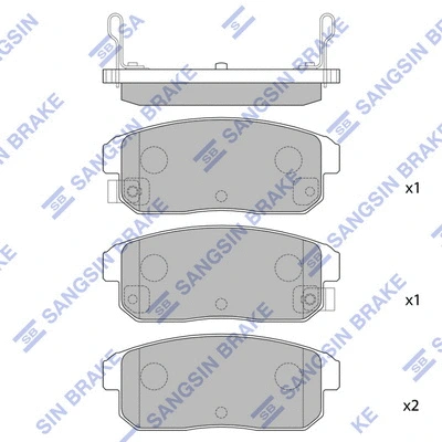 Brake Pad Set, disc brake (SP1163)