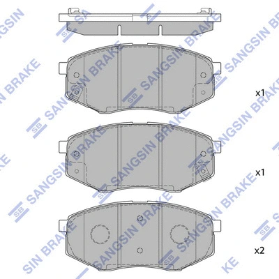 Brake Pad Set, disc brake (SP1374)