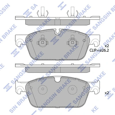 Brake Pad Set, disc brake (SP1956)