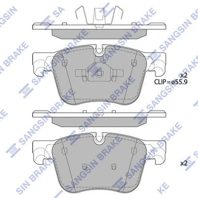 Brake Pad Set, disc brake (SP4032)