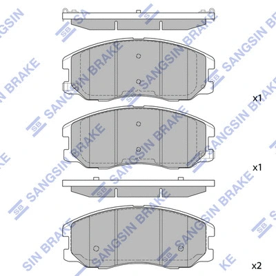 Brake Pad Set, disc brake (SP1204)