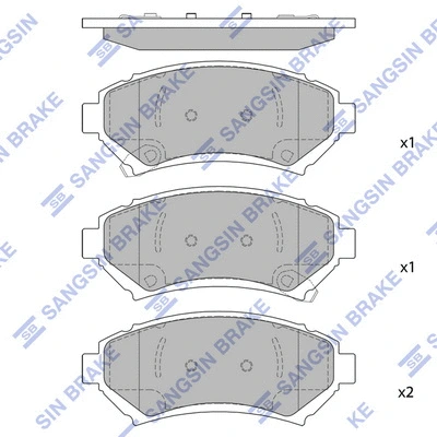Brake Pad Set, disc brake (SP2004)