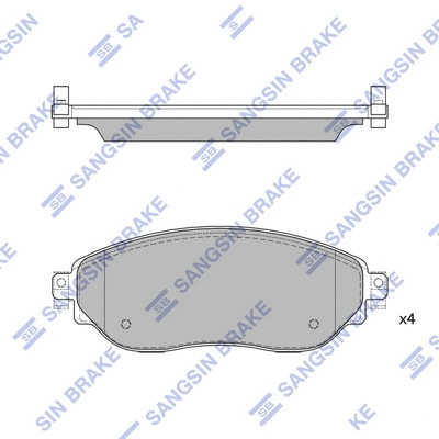 Brake Pad Set, disc brake (SP4262)