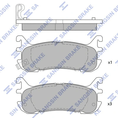 Brake Pad Set, disc brake (SP1521)