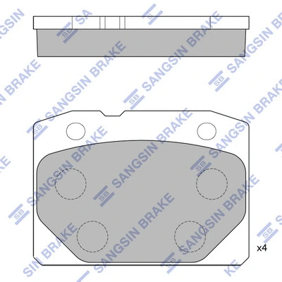 Brake Pad Set, disc brake (SP1199)