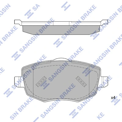 Brake Pad Set, disc brake (SP1874)
