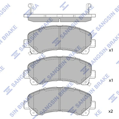 Brake Pad Set, disc brake (SP1409)