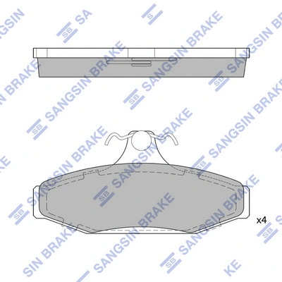 Brake Pad Set, disc brake (SP1210A)