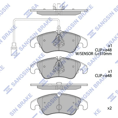 Brake Pad Set, disc brake (SP2145)