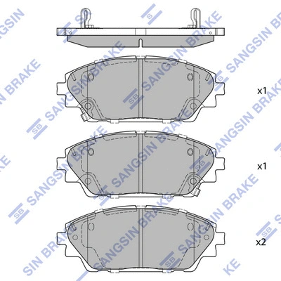 Brake Pad Set, disc brake (SP1729A)