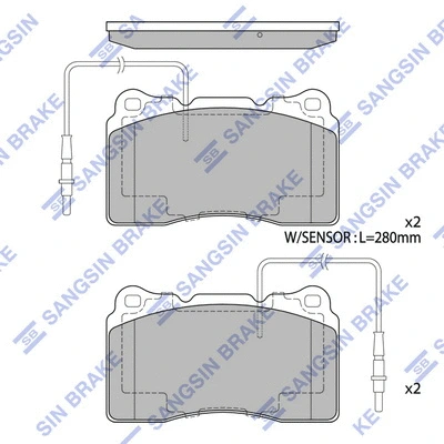 Brake Pad Set, disc brake (SP4145)
