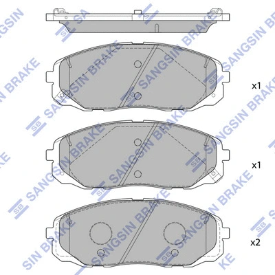 Brake Pad Set, disc brake (SP1688A)