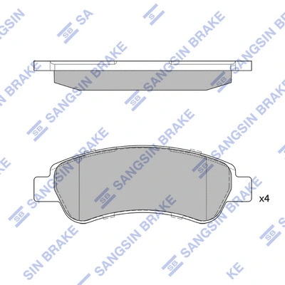 Brake Pad Set, disc brake (SP1727)