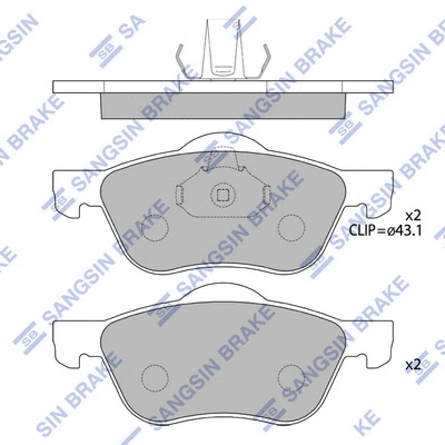 Brake Pad Set, disc brake (SP4182)