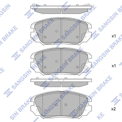 Brake Pad Set, disc brake (SP1402)