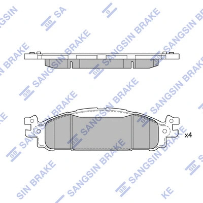 Brake Pad Set, disc brake (SP1711)