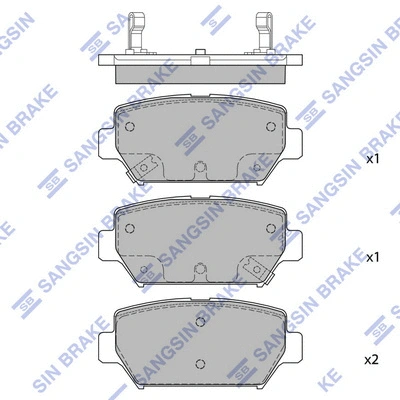 Brake Pad Set, disc brake (SP4394)