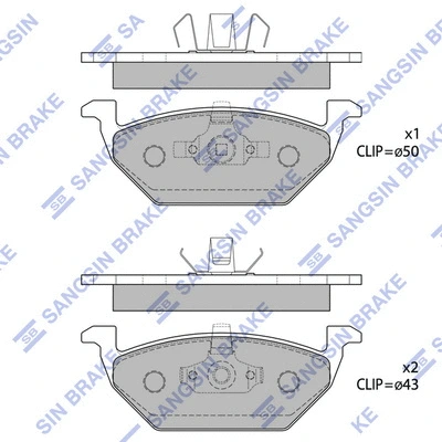 Brake Pad Set, disc brake (SP1701)