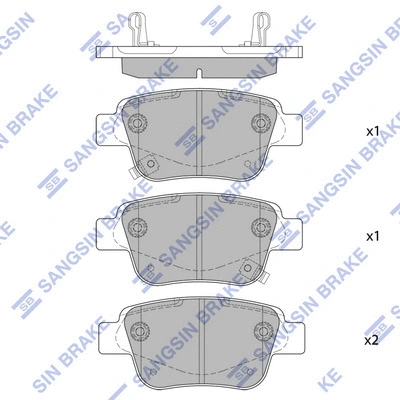 Brake Pad Set, disc brake (SP2184)