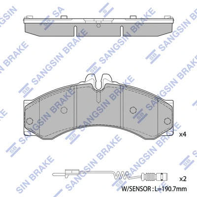 Brake Pad Set, disc brake (SP1277)