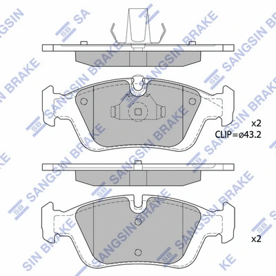 Brake Pad Set, disc brake (SP1388)