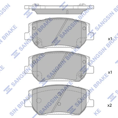 Brake Pad Set, disc brake (SP1913)