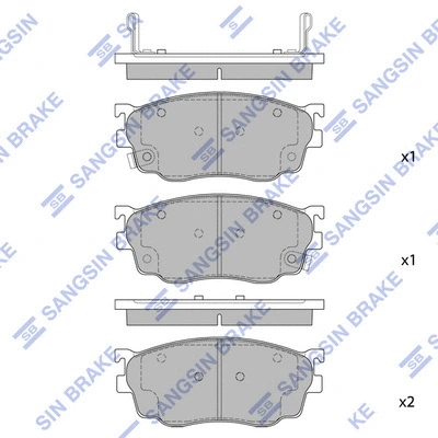 Brake Pad Set, disc brake (SP1529)