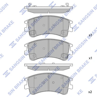 Brake Pad Set, disc brake (SP1518)