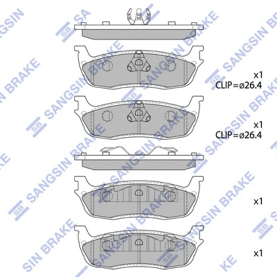 Brake Pad Set, disc brake (SP1295)