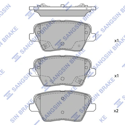 Brake Pad Set, disc brake (SP4442)
