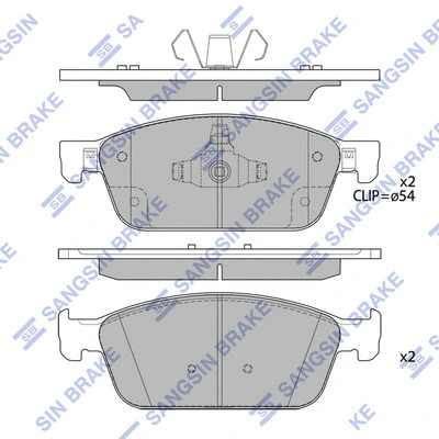 Brake Pad Set, disc brake (SP4153)