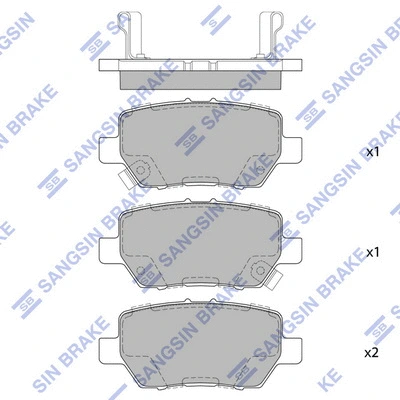 Brake Pad Set, disc brake (SP4063)