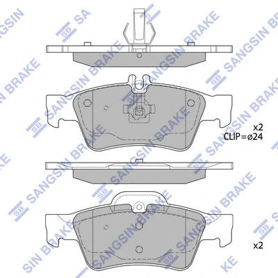 Brake Pad Set, disc brake (SP2209)