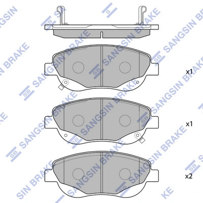 Brake Pad Set, disc brake (SP1577)