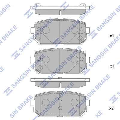 Brake Pad Set, disc brake (SP1197)