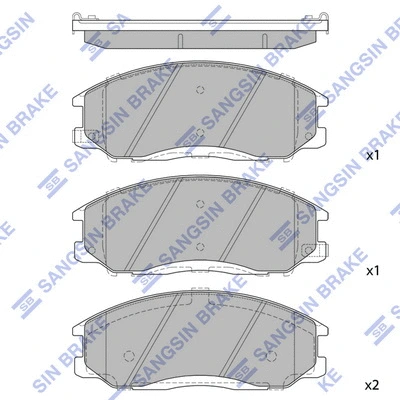 Brake Pad Set, disc brake (SP1115)