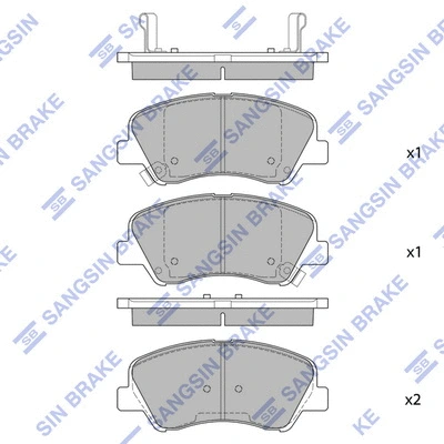 Brake Pad Set, disc brake (SP1399)