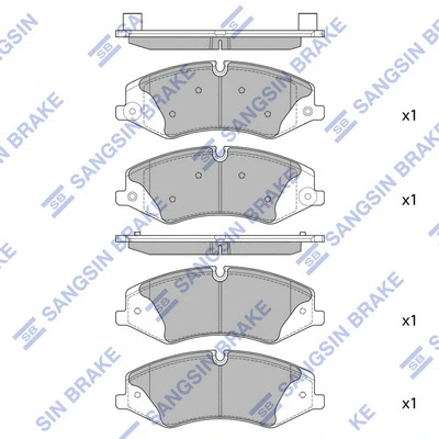 Brake Pad Set, disc brake (SP2238)