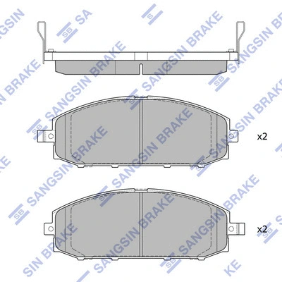 Brake Pad Set, disc brake (SP1599)