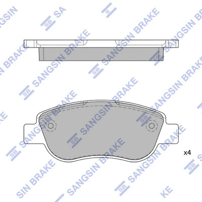 Brake Pad Set, disc brake (SP1808)