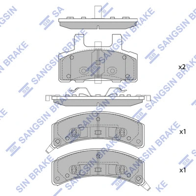 Brake Pad Set, disc brake (SP1261)