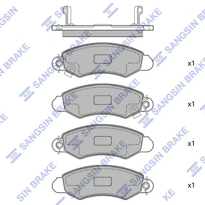 Brake Pad Set, disc brake (SP1598)