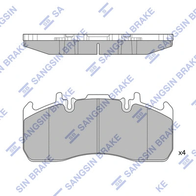 Brake Pad Set, disc brake (SP1658)