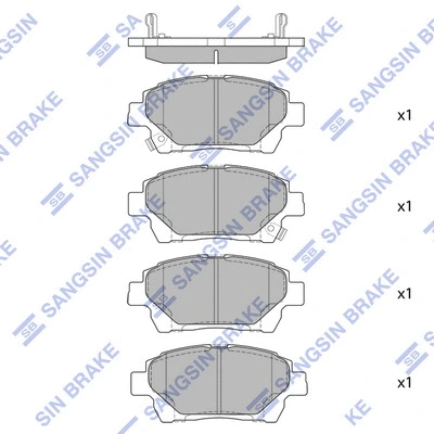 Brake Pad Set, disc brake (SP1718)