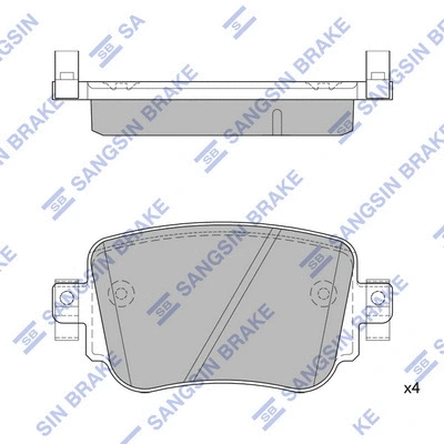 Brake Pad Set, disc brake (SP1900)