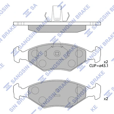 Brake Pad Set, disc brake (SP4237)