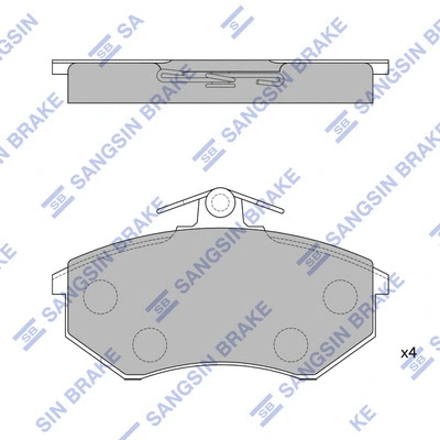 Brake Pad Set, disc brake (SP1043)