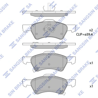Brake Pad Set, disc brake (SP1440)