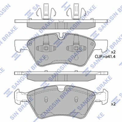 Brake Pad Set, disc brake (SP2189)